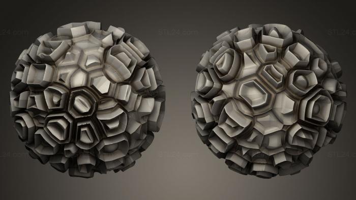 Geometric shapes (Alien Rock 7, SHPGM_0008) 3D models for cnc